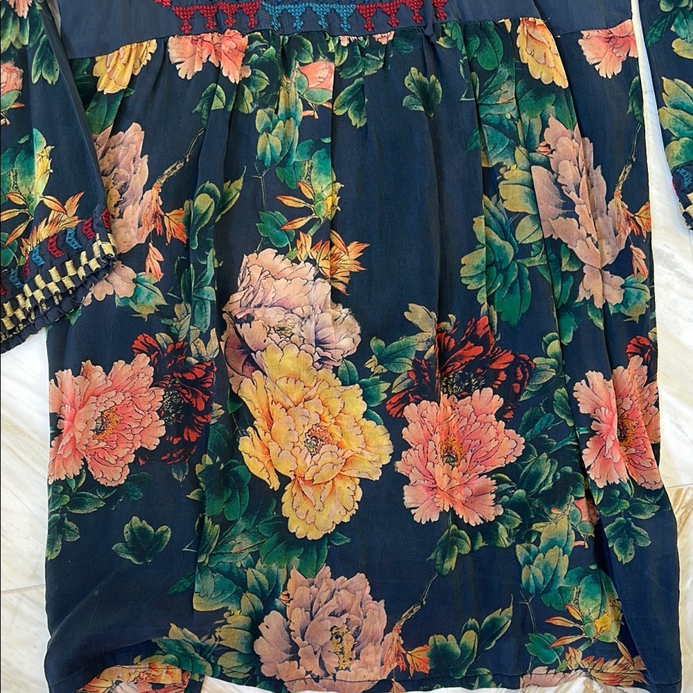 Johnny Was Floral Long Sleeve Dress - Picture 5 of 8